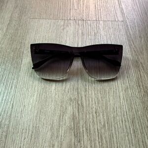 quay australia come thru black fade oversized cat eye sungalsses eyewear new